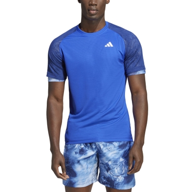 adidas Tennis-Tshirt Melbourne Ergo Tennis Heat.Rdy Raglan blau Herren